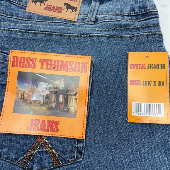 Ross Thomson Denim Jeans Faded Blue Straight NWT Missized Men's 42 W x 32* - Picture 10 of 11